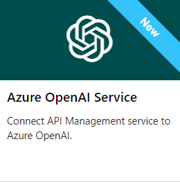 Captura de tela da criação de uma API a partir do Serviço OpenAI do Azure no portal.