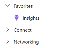 Screenshot of the Favorites folder in a service menu.