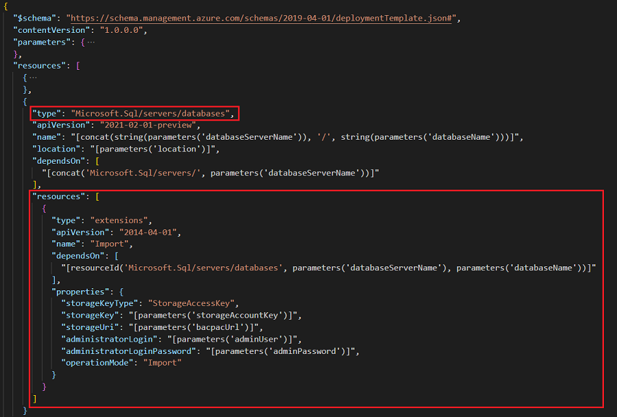 Captura de tela do modelo com extensão do banco de dados SQL.