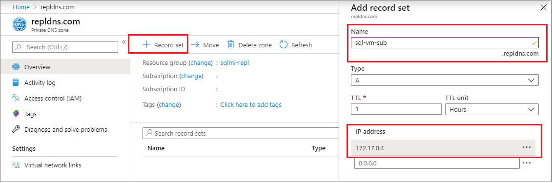 Configurar um registro A