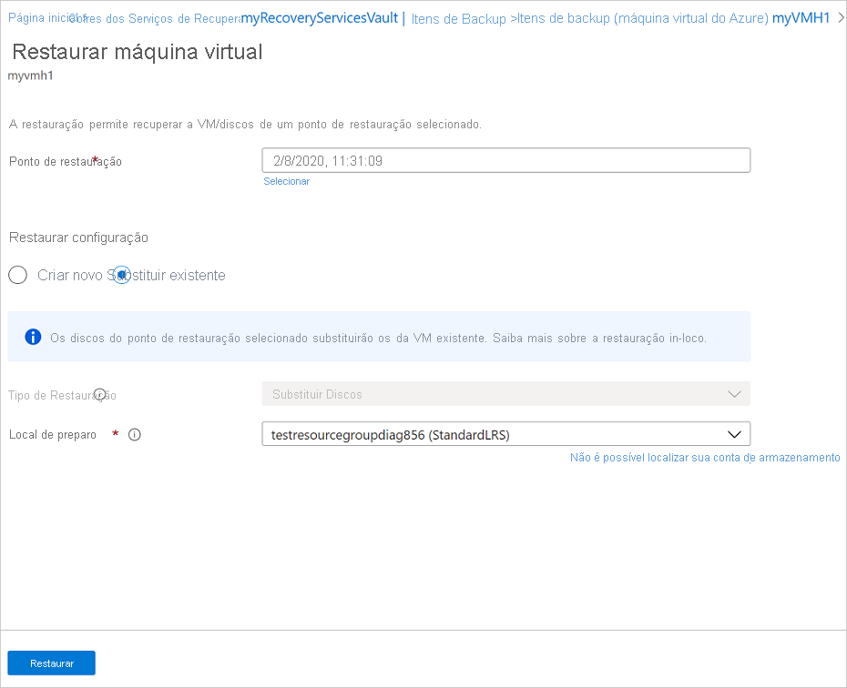 Restaurar o Assistente de configuração de substituir existente