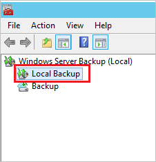 Selecionar Backup Local para restaurar a partir daí