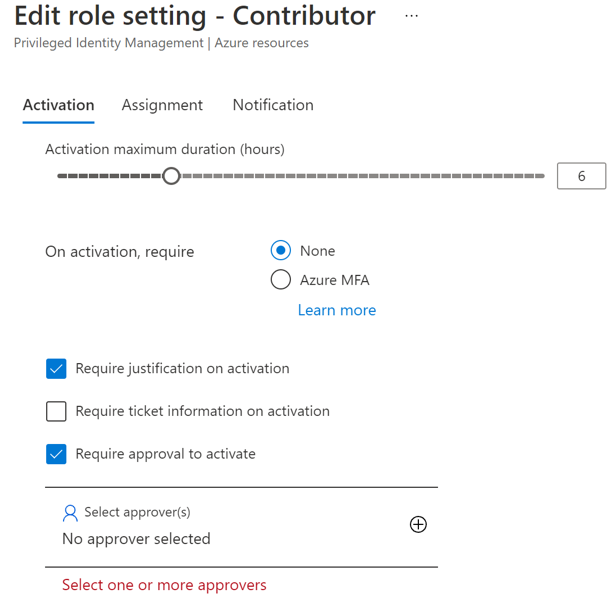 Captura de tela que mostra como editar a configuração de função.