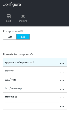 Configurações de compactação CDN