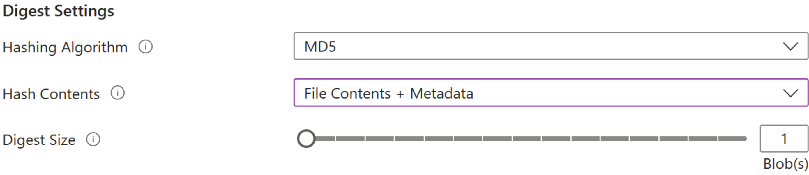 Captura de tela do provisionamento de aplicativo gerenciado exibindo as configurações de código hash.