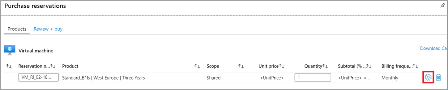 Captura de tela mostrando o símbolo de configuração.