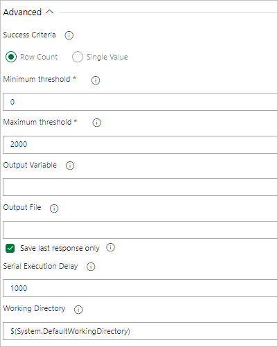 Captura de tela mostrando que a consulta retorna linhas e define os limites de contagem de linhas.