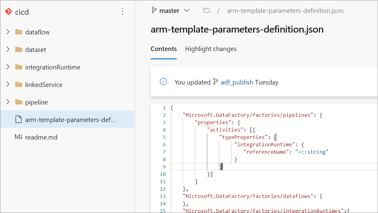 Custom parameters file