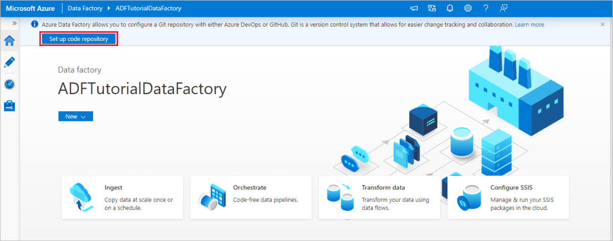 Configurar um repositório de código da home page