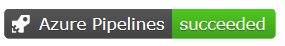 O selo de status mostra o pipeline do Azure bem-sucedido
