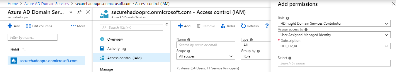 Controle de acesso do Microsoft Entra Domain Services.