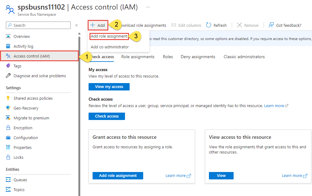 A screenshot showing how to assign a role.