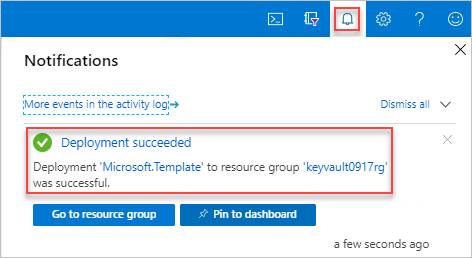 Modelo do Resource Manager, integração do Key Vault, notificação do portal de implantação