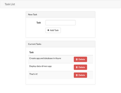 Uma captura de tela do aplicativo Laravel executando no Serviço de aplicativo.