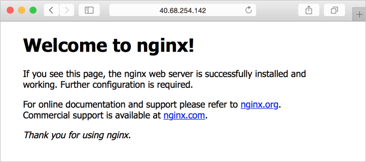 Site predefinido do NGINX