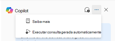 Captura de tela do Copilot para Segurança na busca avançada de ameaças para mostrar o ícone de reticências das definições.