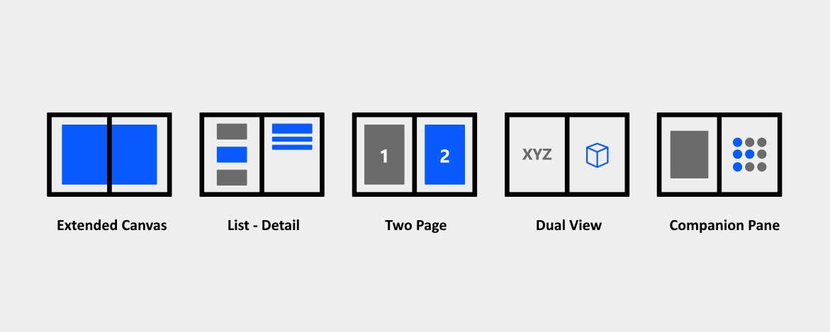 dual-screen app patterns