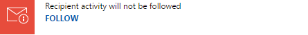 Estado de acompanhamento de email desativado