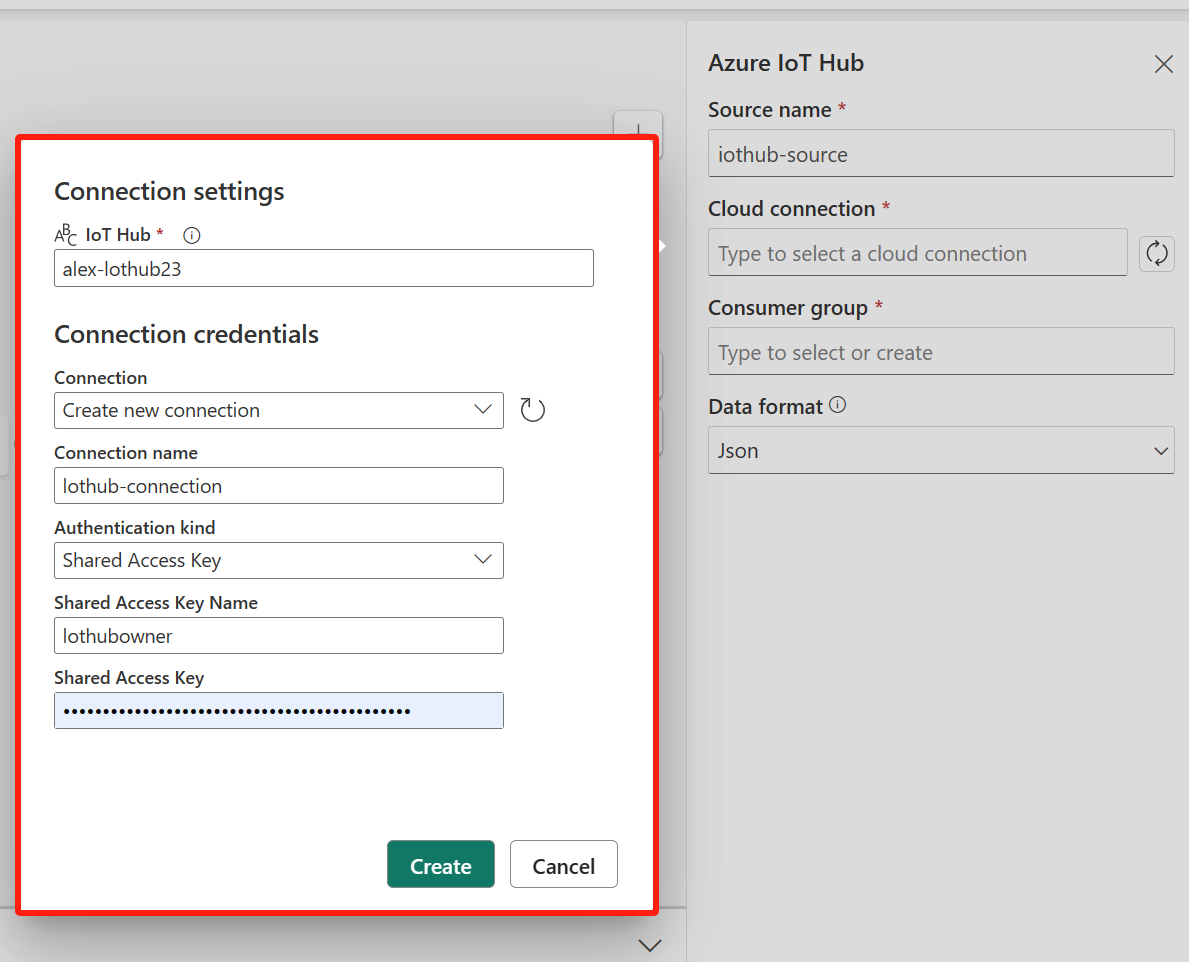 Captura de tela que mostra onde configurar uma nova conexão de nuvem.