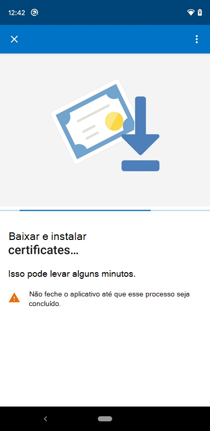 Captura de ecrã de exemplo do Portal da Empresa ecrã 