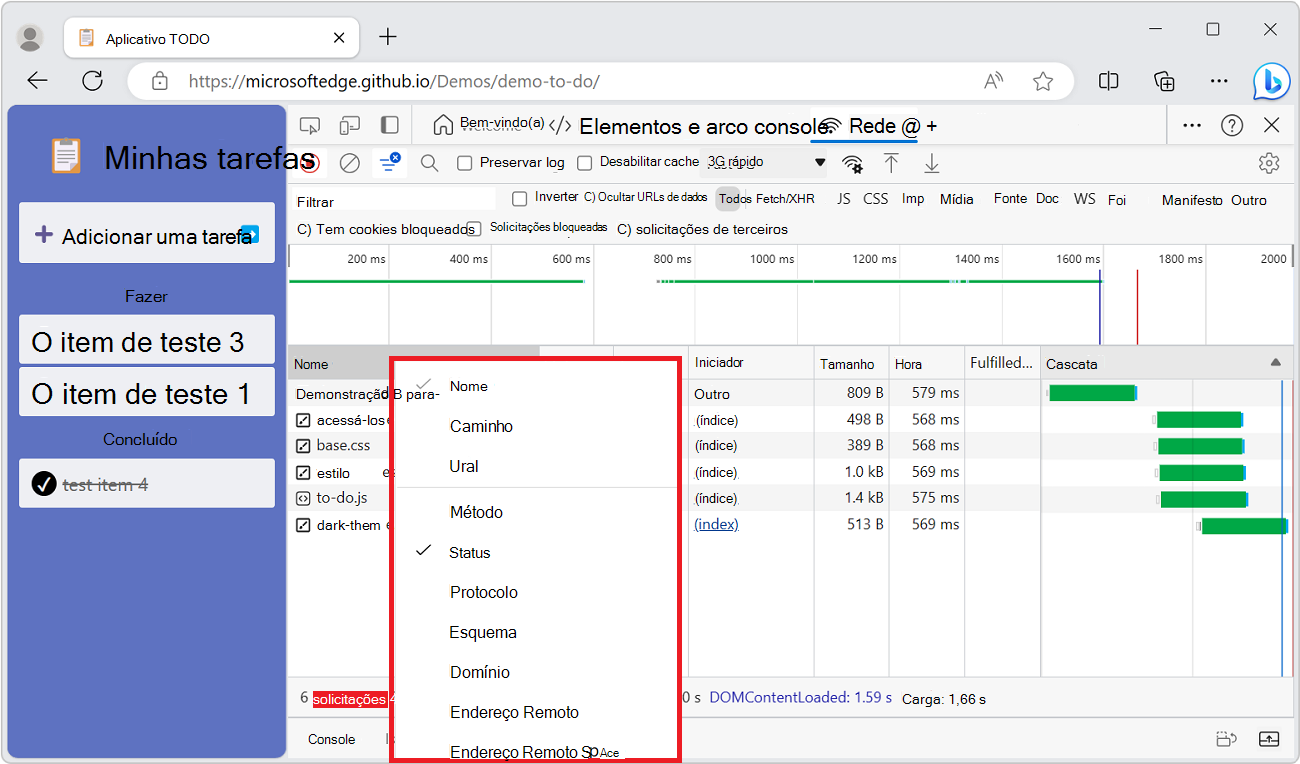 Adicionando uma coluna à tabela Solicitações