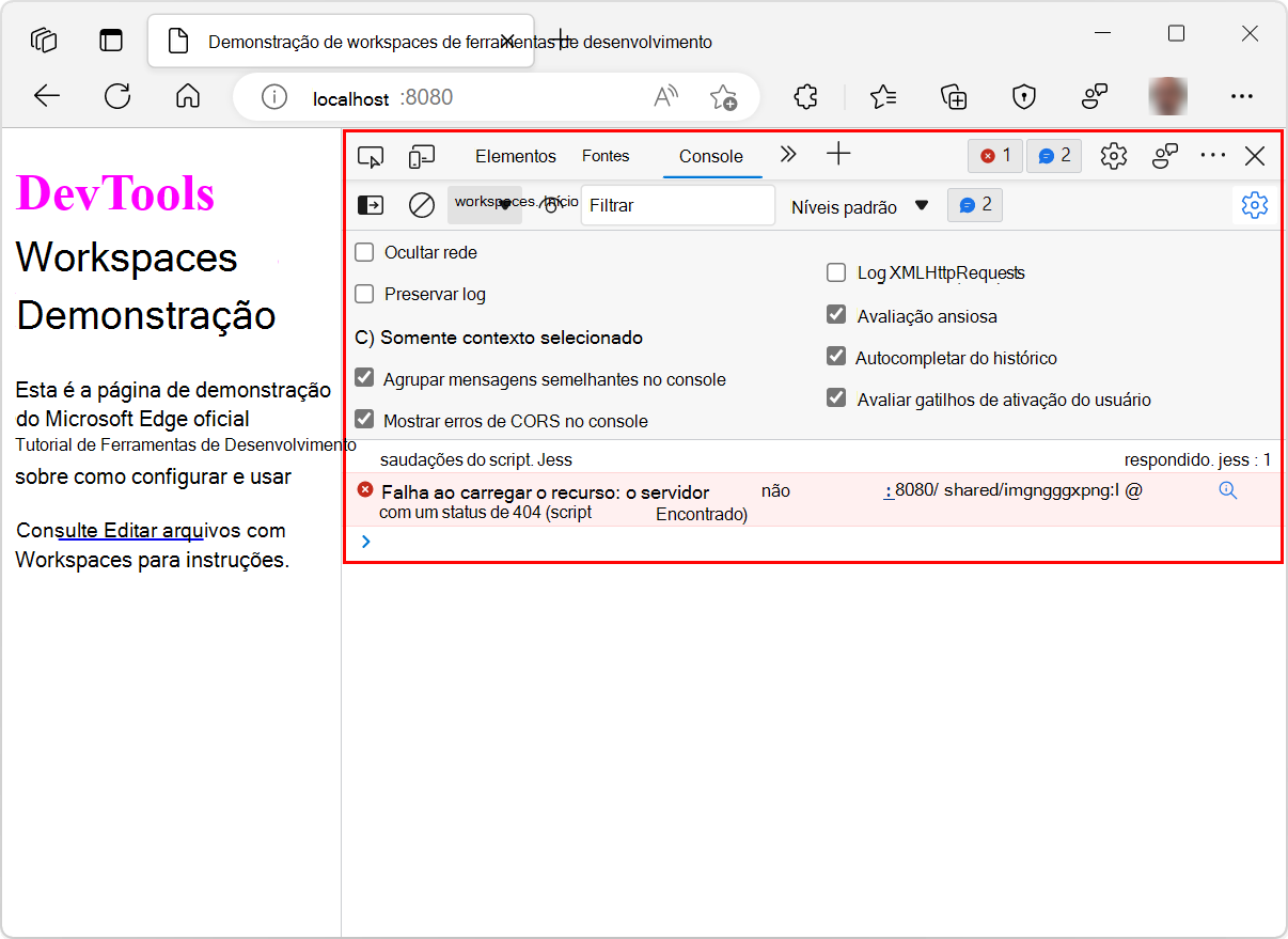 Console de DevTools