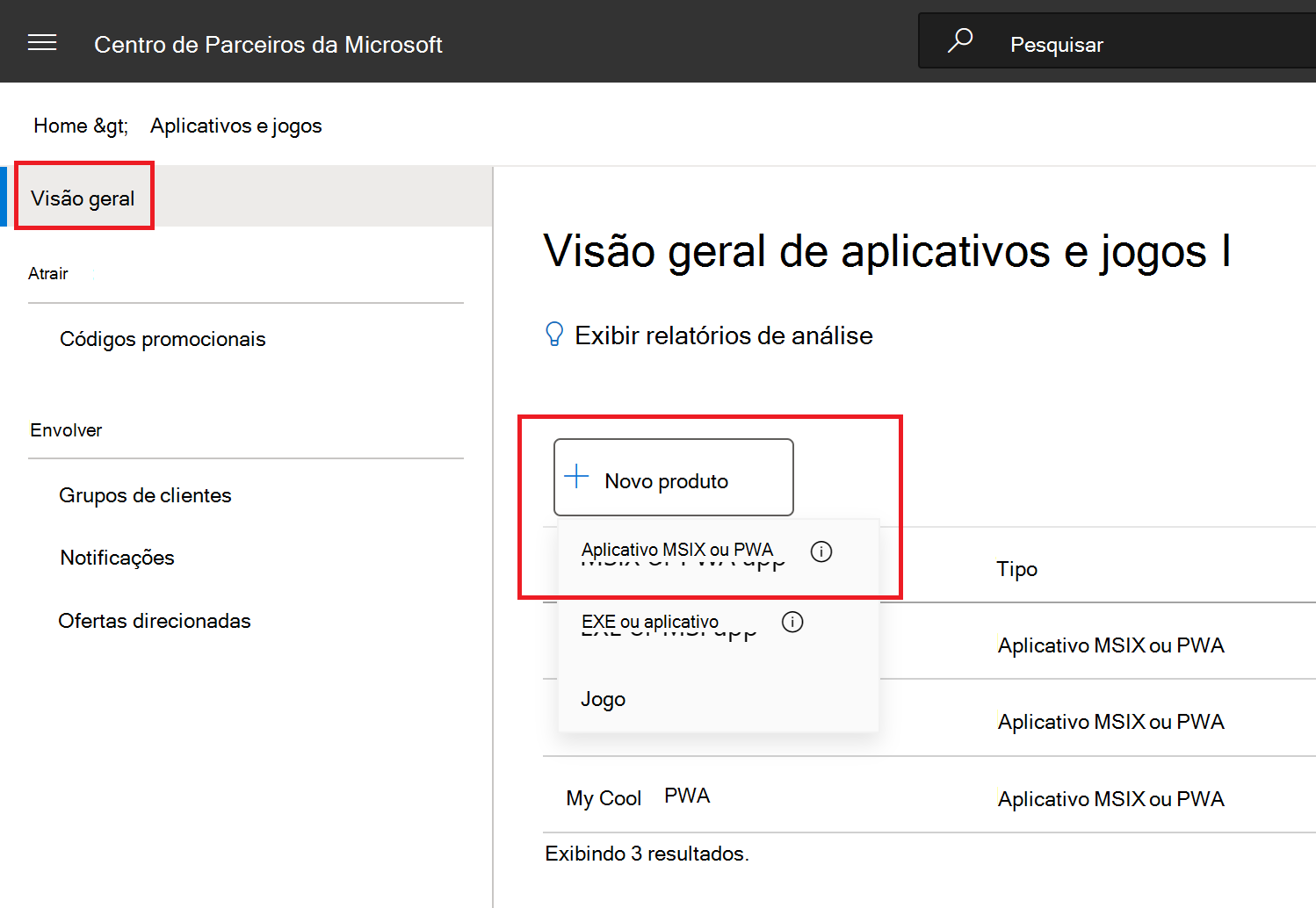 Criar uma reserva de aplicativo no Microsoft Partner Center