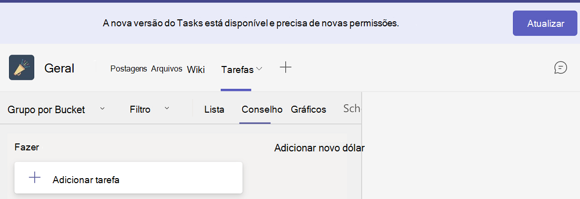 Captura de tela que mostra o contexto do aplicativo de guia.