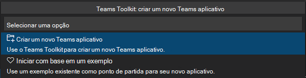 O assistente é iniciado para criar um novo projeto