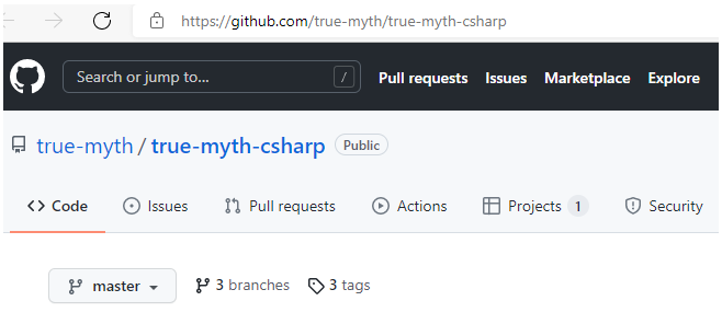 Captura de ecrã da página Web do GitHub a mostrar os detalhes do projeto.