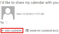 Captura de tela que mostra o botão ADICIONAR CALENDÁRIO no convite.