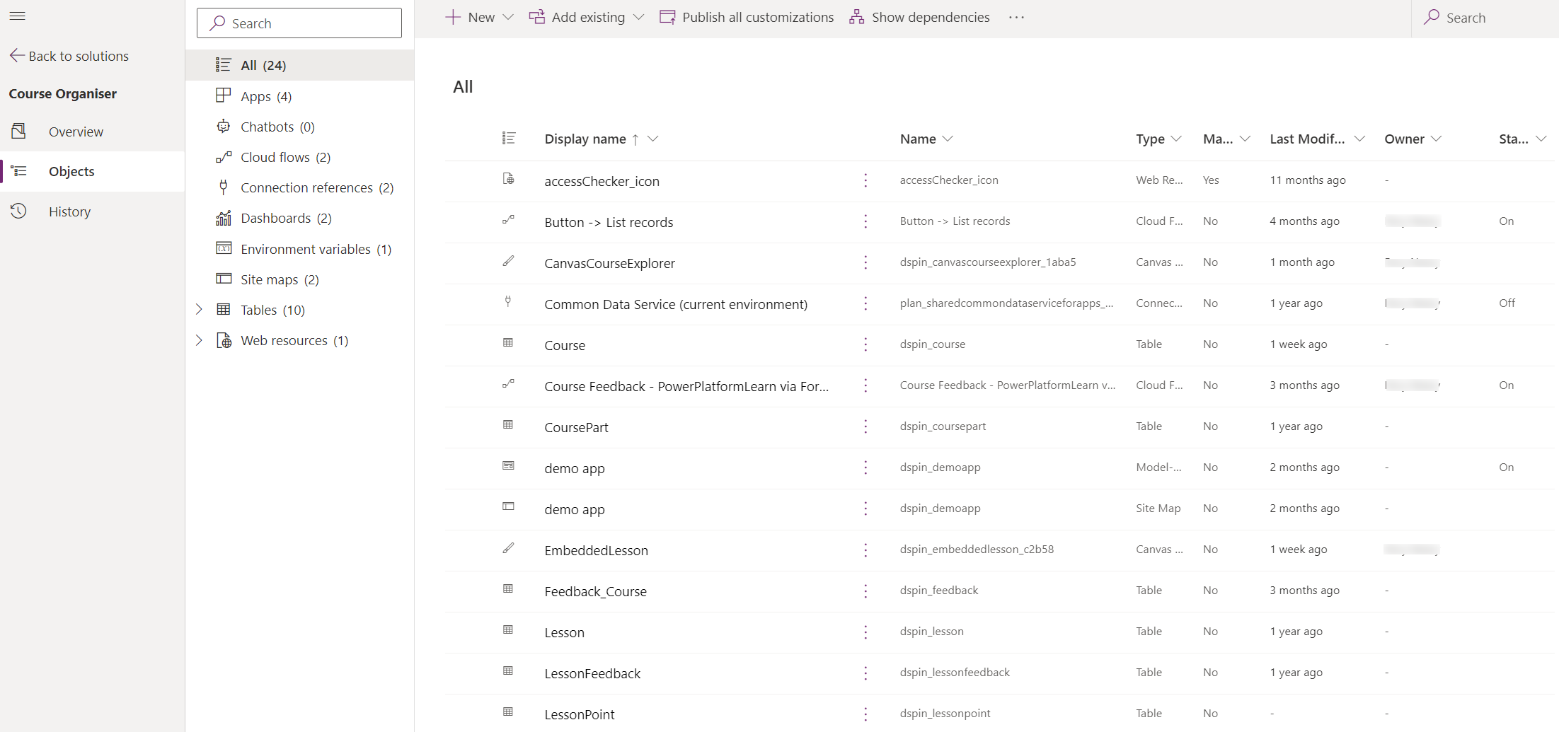 Revisar o gerenciador de soluções