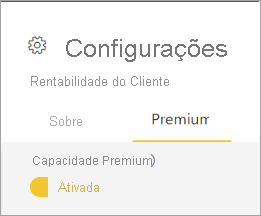 Uma captura de tela da capacidade Premium ativada.