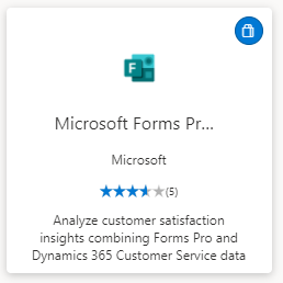 Screenshot shows Microsoft Forms Pro Customer Satisfaction web app.