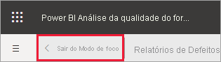 Captura de tela mostrando o botão Encerrar do modo de foco.