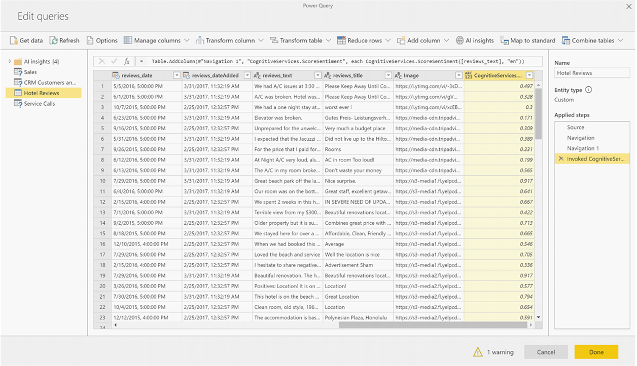 Captura de tela mostrando uma nova coluna criada no Power Query.