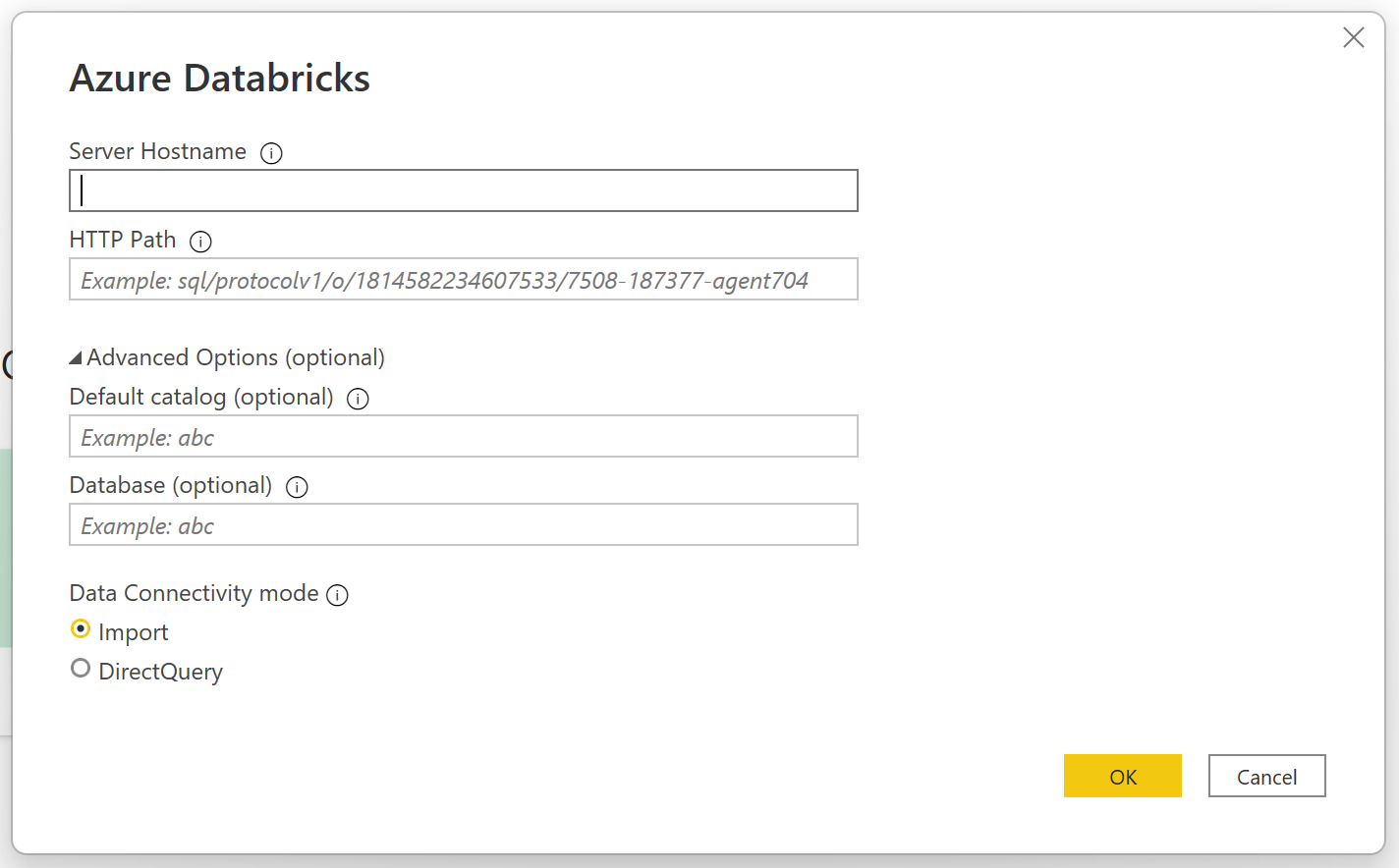 Especifique seu Databricks SQL Warehouse.