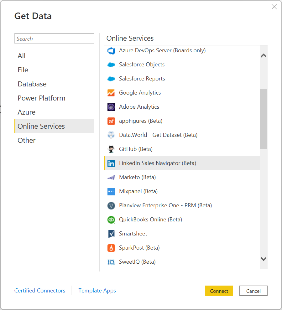 Obter Dados no Power BI Desktop.