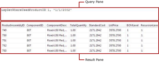 Procedimento armazenado no designer de consultas com base em texto