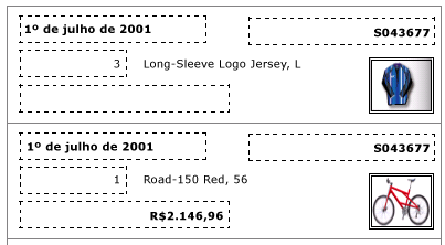 Visualização de lista com 4 campos e uma imagem