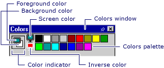 Janela de cores