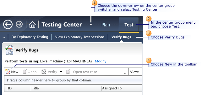 Enviando um bug no Microsoft Test Manager