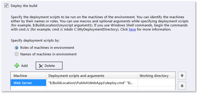 Adicione os scripts de implantação.