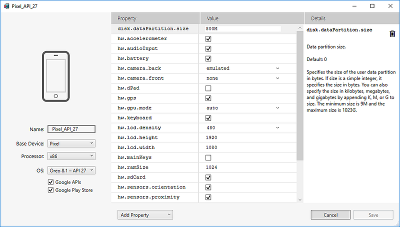 Tela do Editor de Dispositivos