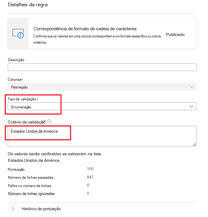 Screenshot of the menu to create a new enumeration rule.