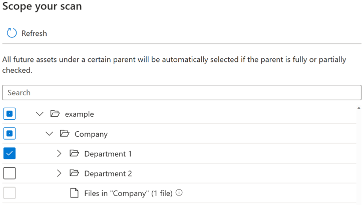 Captura de tela que mostra o escopo da página de verificação.