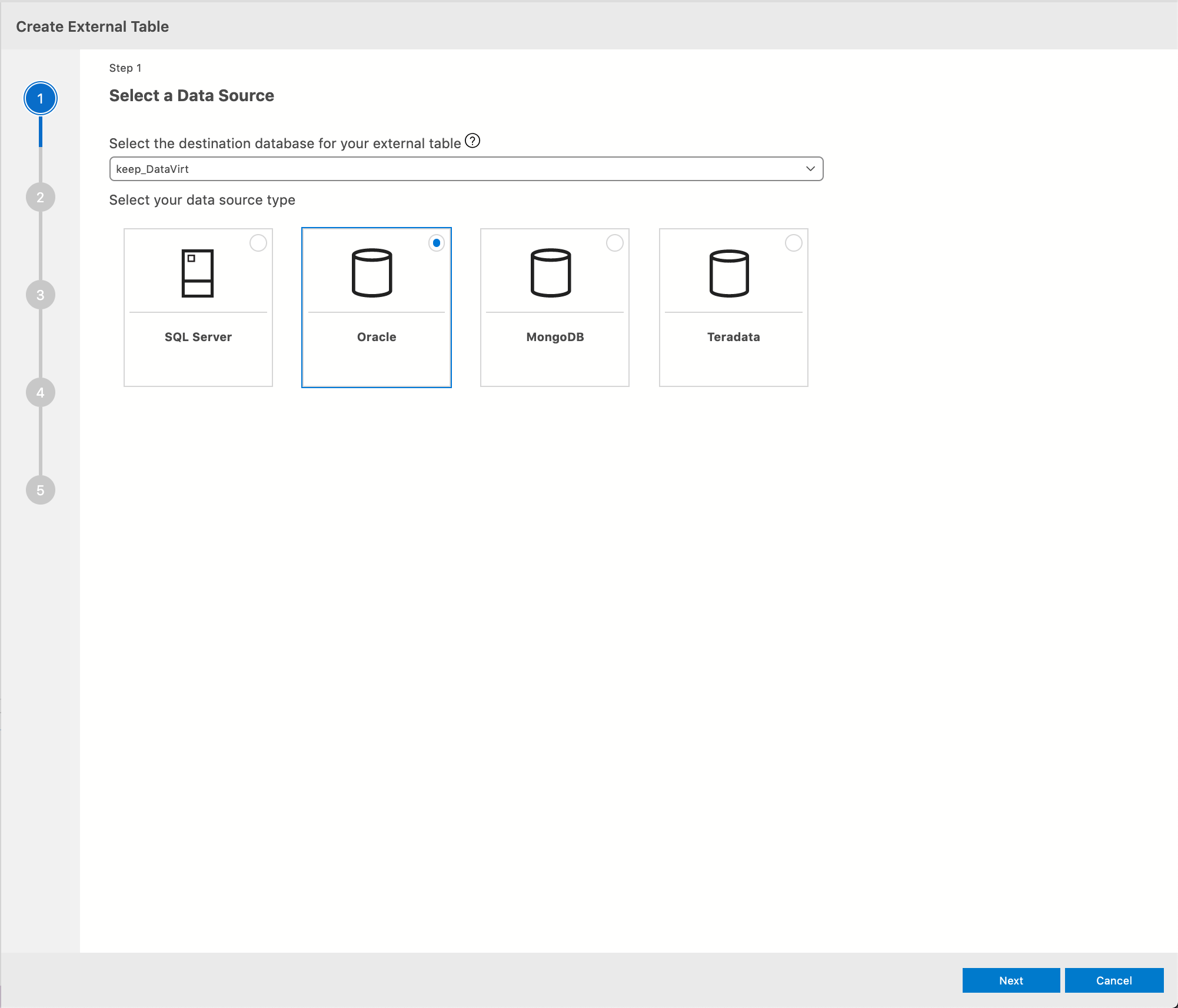 Select a data source