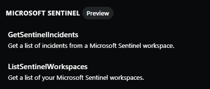 Captura de tela mostrando os recursos do Microsoft Sentinel.