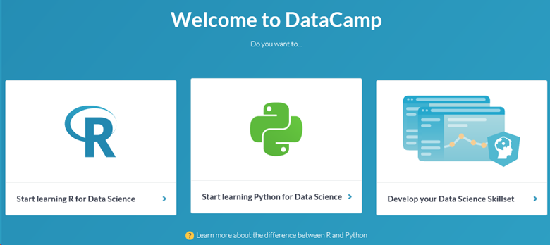 Escolher Caminho do DataCamp