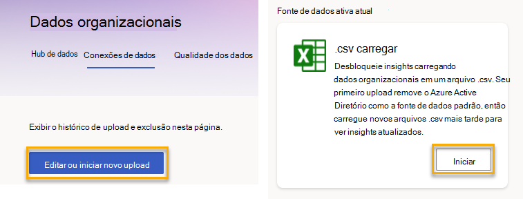 Captura de ecrã que mostra a opção Editar ou iniciar novo carregamento.